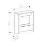 Hanah Home Simpi Mesa auxiliar Blanca
